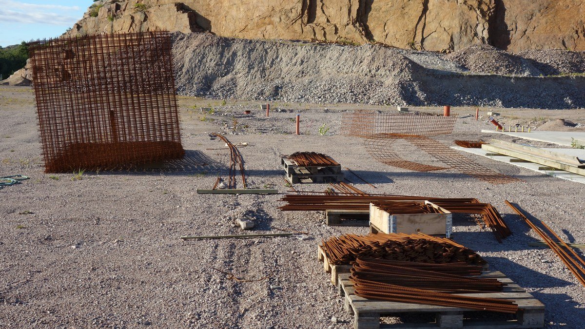 Reinforcement steel stored on site, illustrating early supply planning